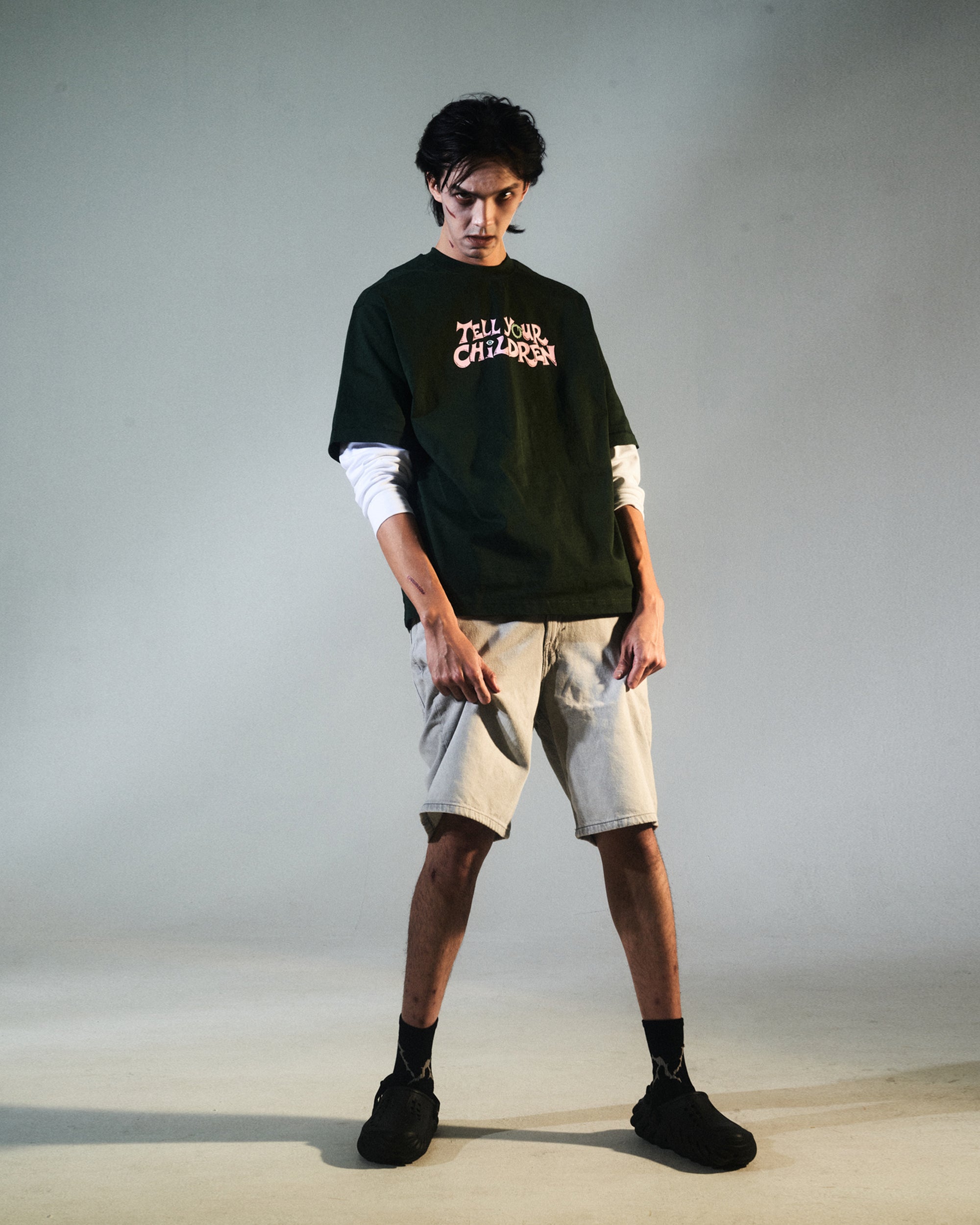 SNAKE EYES TEE - FOREST GREEN