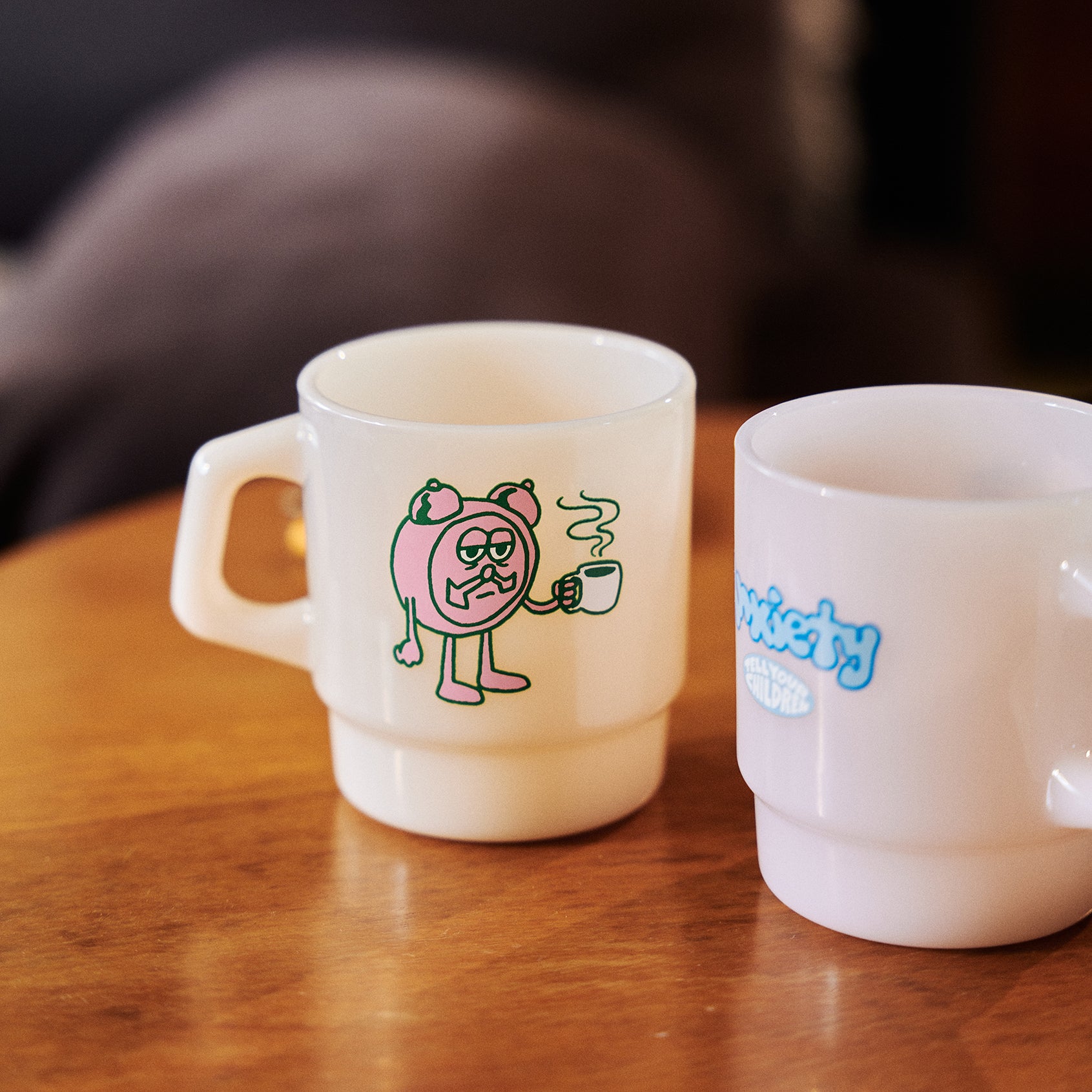 Anxiety Jadeite Cup — Pastel Pink