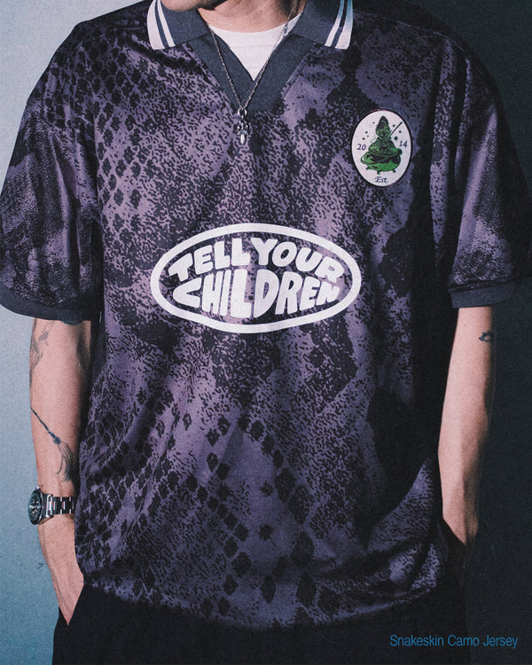 SNAKESKIN CAMO JERSEY - BLACK