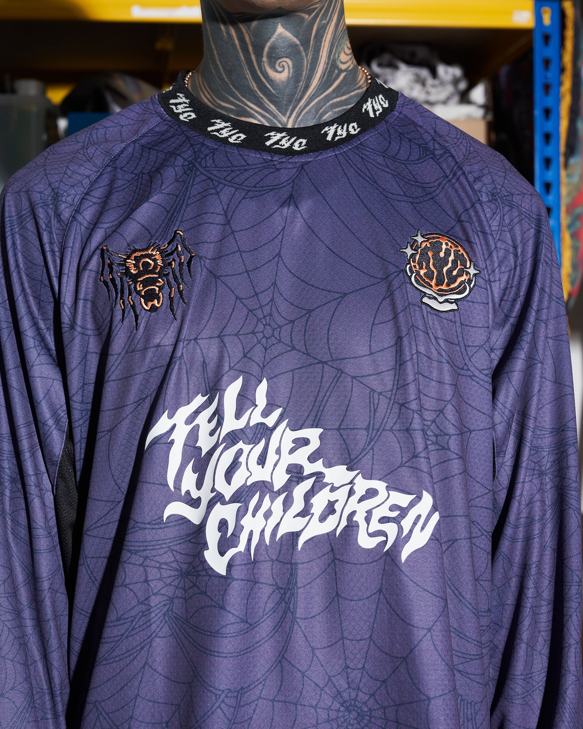 COBWEB JERSEY - DEEP PURPLE