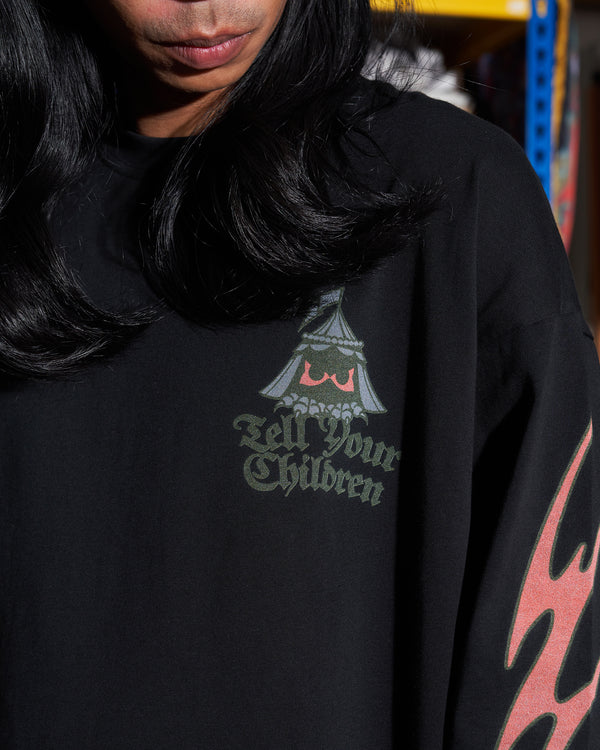 SHADOWS STIR LONGSLEEVE TEE - BLACK