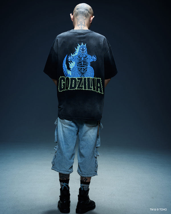 TOWERING GODZILLA TEE - DARK FOG