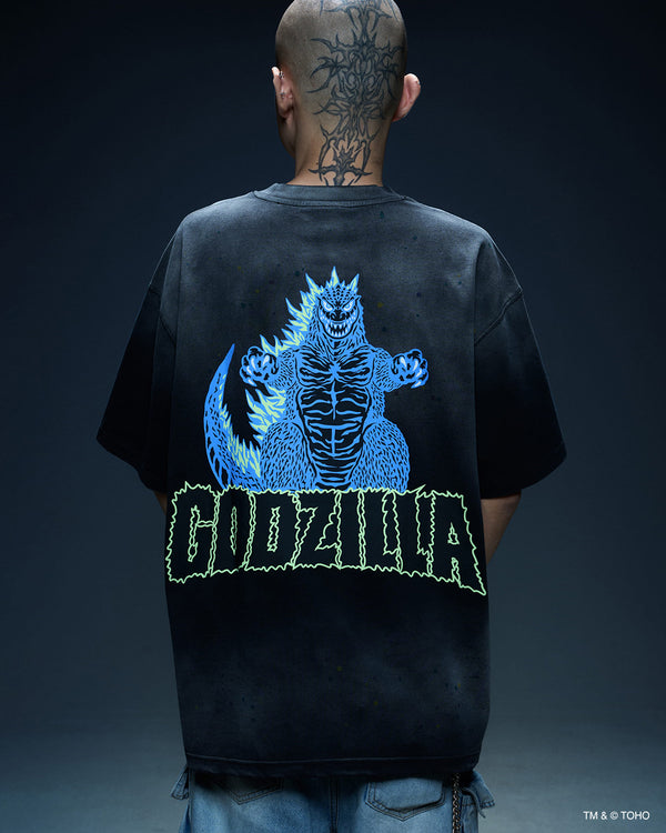 TOWERING GODZILLA TEE - DARK FOG