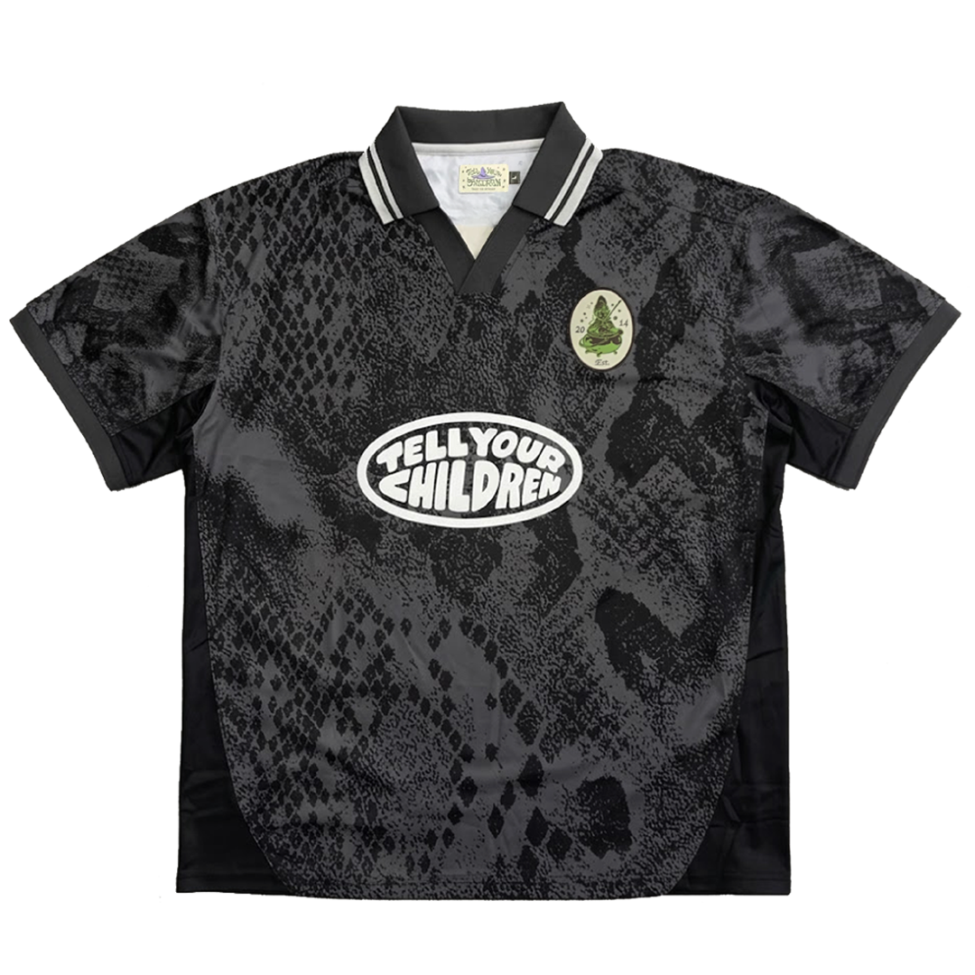 SNAKESKIN CAMO JERSEY - BLACK