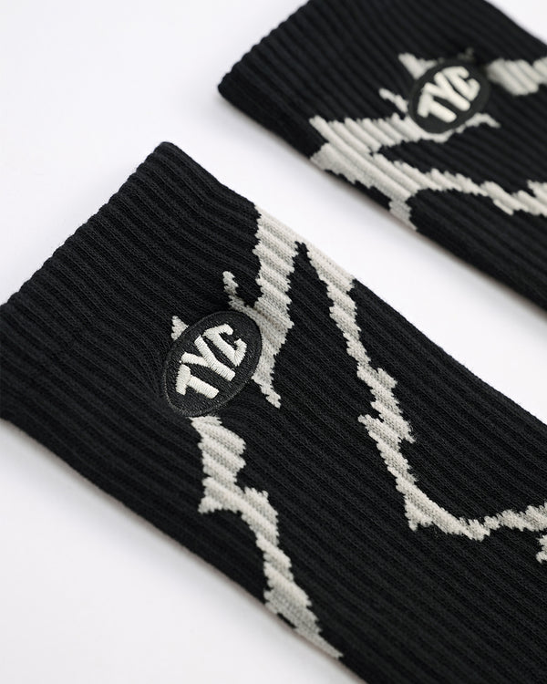 LIGHTNING SOCKS - BLACK
