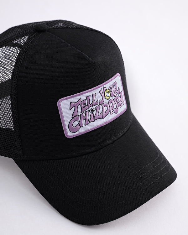 OUROBOROS PATCH TRUCKER CAP - BLACK