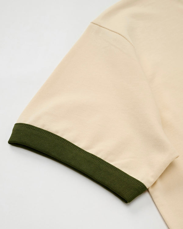 FLYING RATS RINGER TEE - CREAM