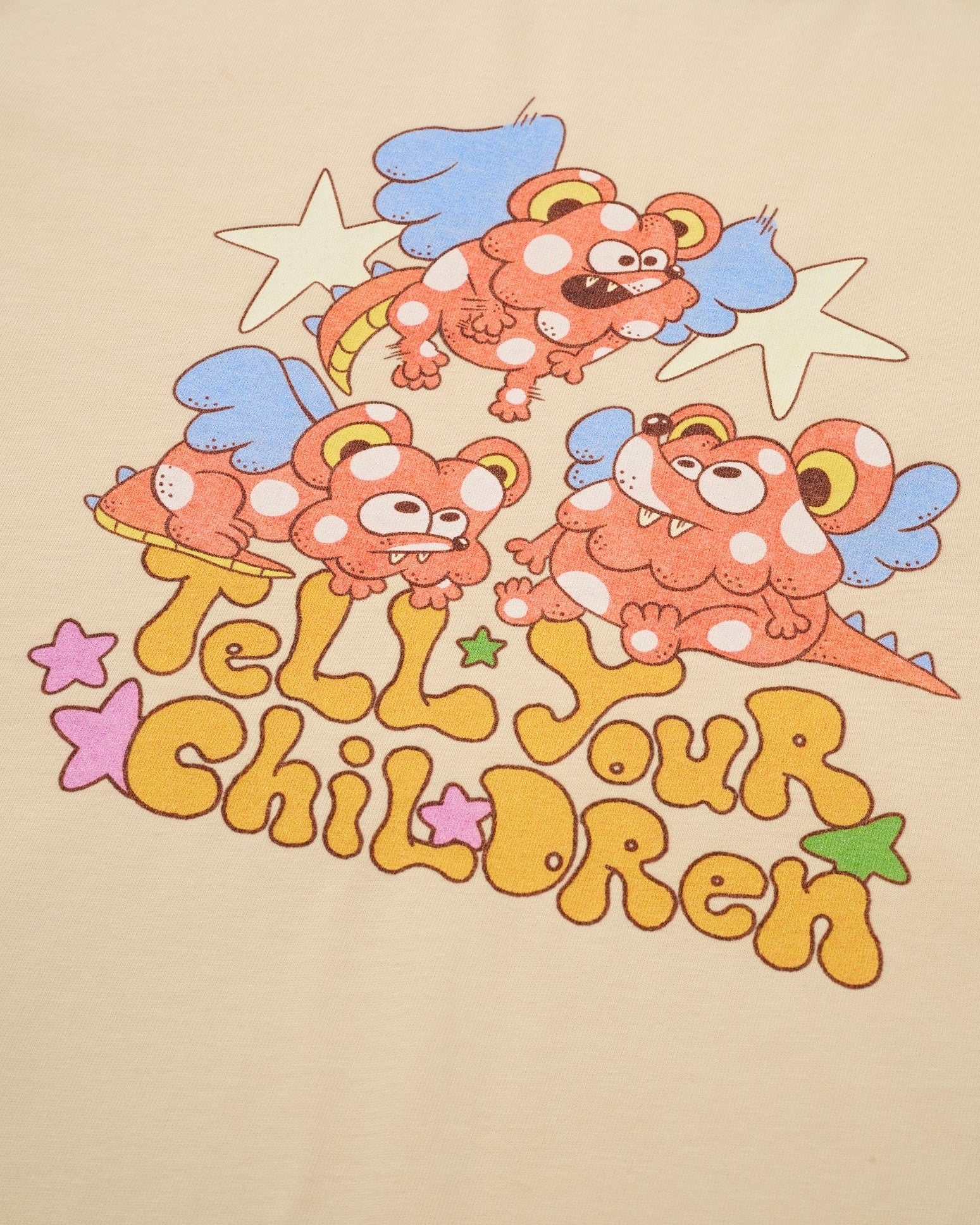 FLYING RATS RINGER TEE - CREAM