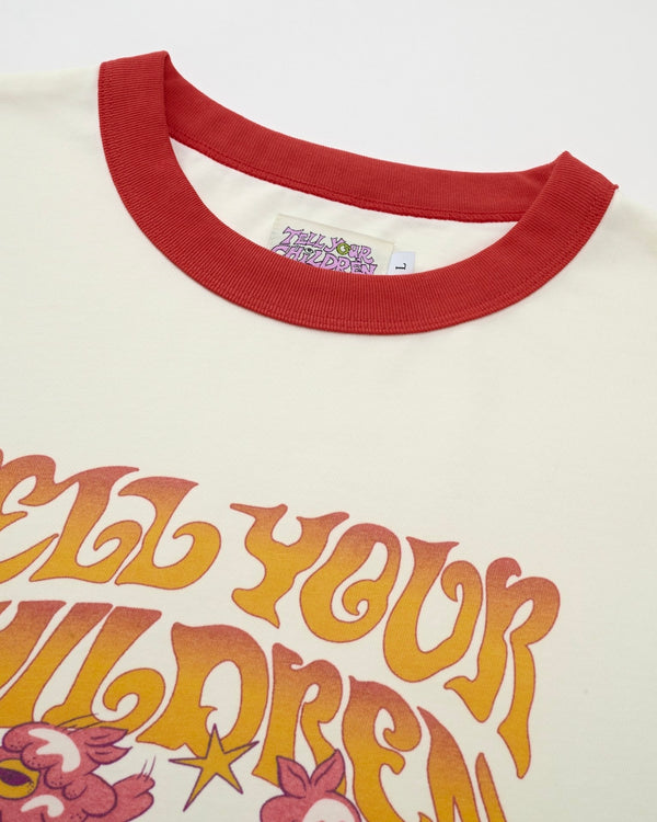 BIRD & BEAR RINGER TEE - OFF WHITE