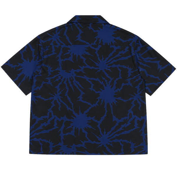 HEAT RAY PATTERN PRINTED SHIRT - NAVY BLUE