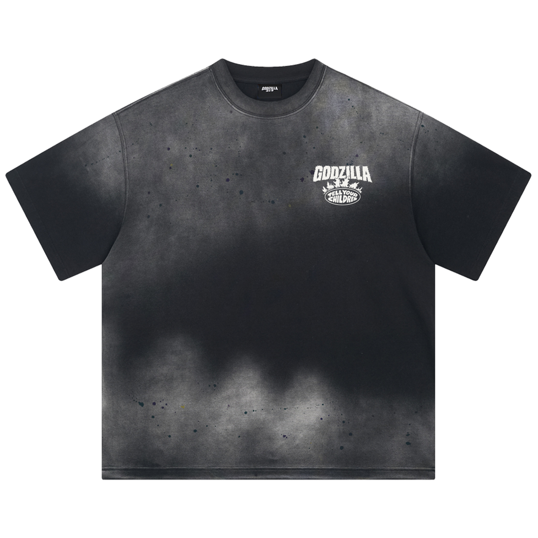 TOWERING GODZILLA TEE - DARK FOG