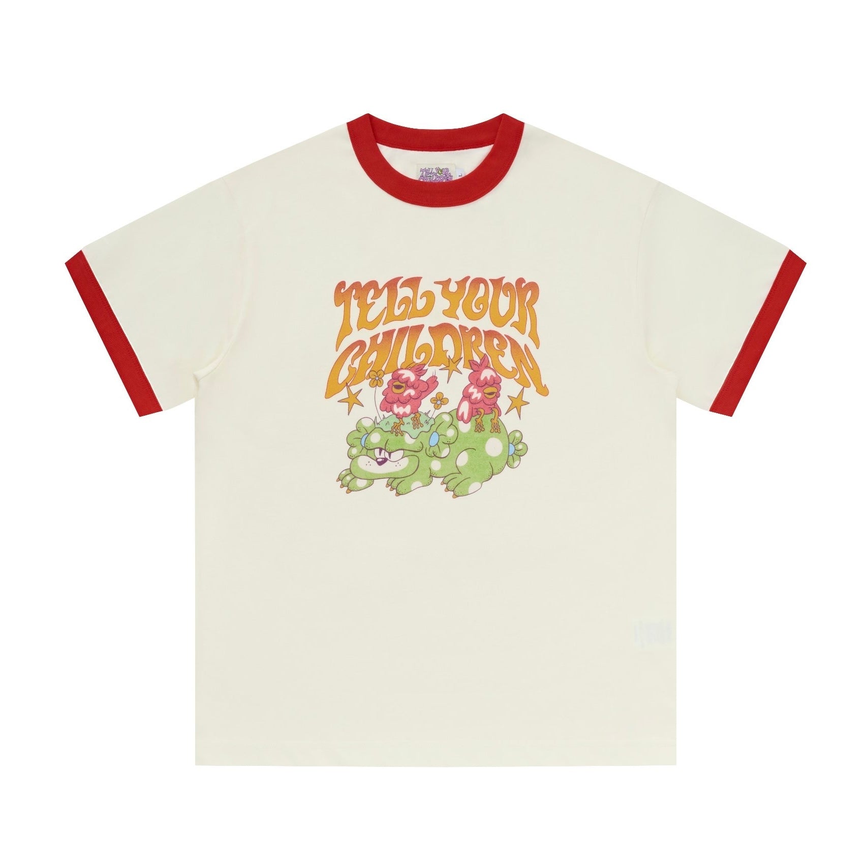 BIRD & BEAR RINGER TEE - OFF WHITE