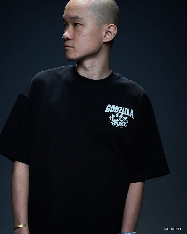 TOWERING GODZILLA TEE - BLACK