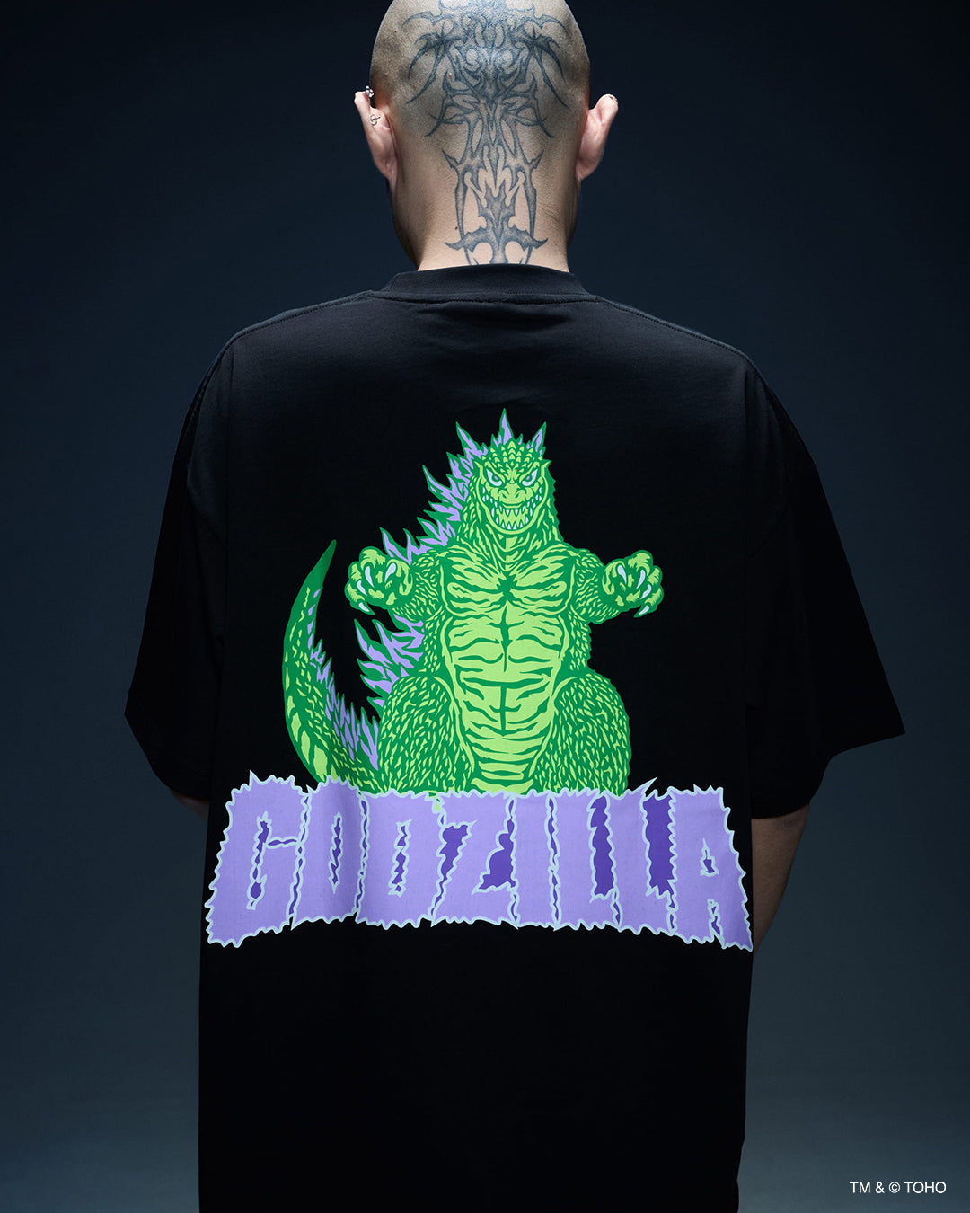 TOWERING GODZILLA TEE - BLACK