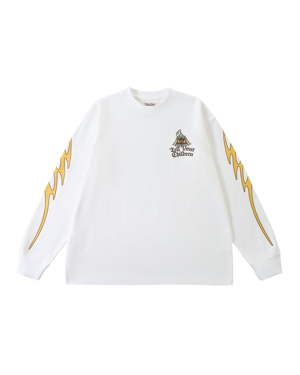 SHADOWS STIR LONGSLEEVE TEE - WHITE