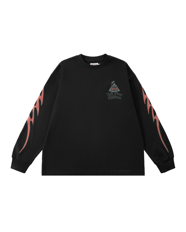 SHADOWS STIR LONGSLEEVE TEE - BLACK