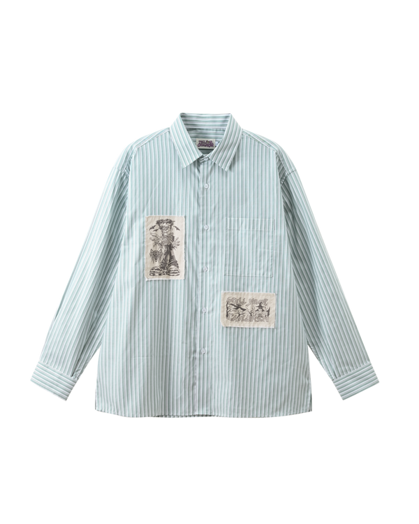 CASTLE GROUNDS STRIPED SHIRT - GREEN