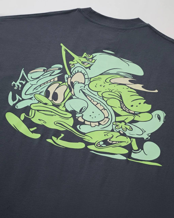 MASHED CREATURES TEE - GREEN BLUE