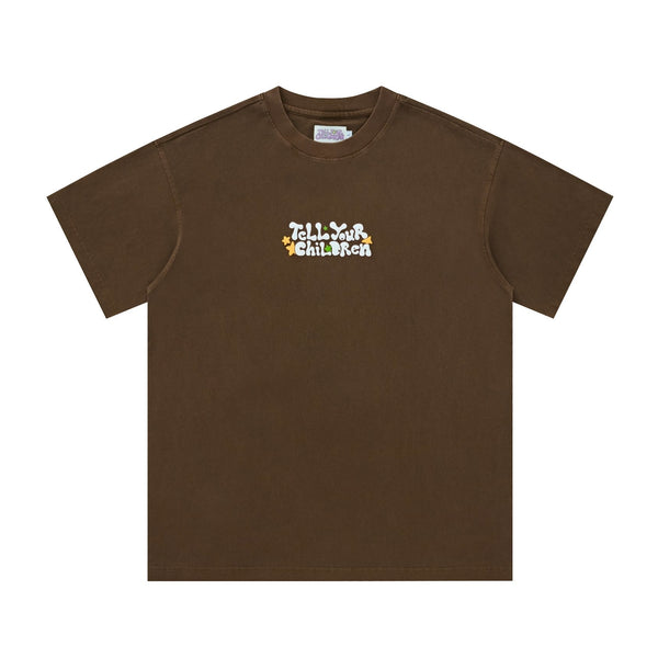 SPELLOUT TEE - BROWN
