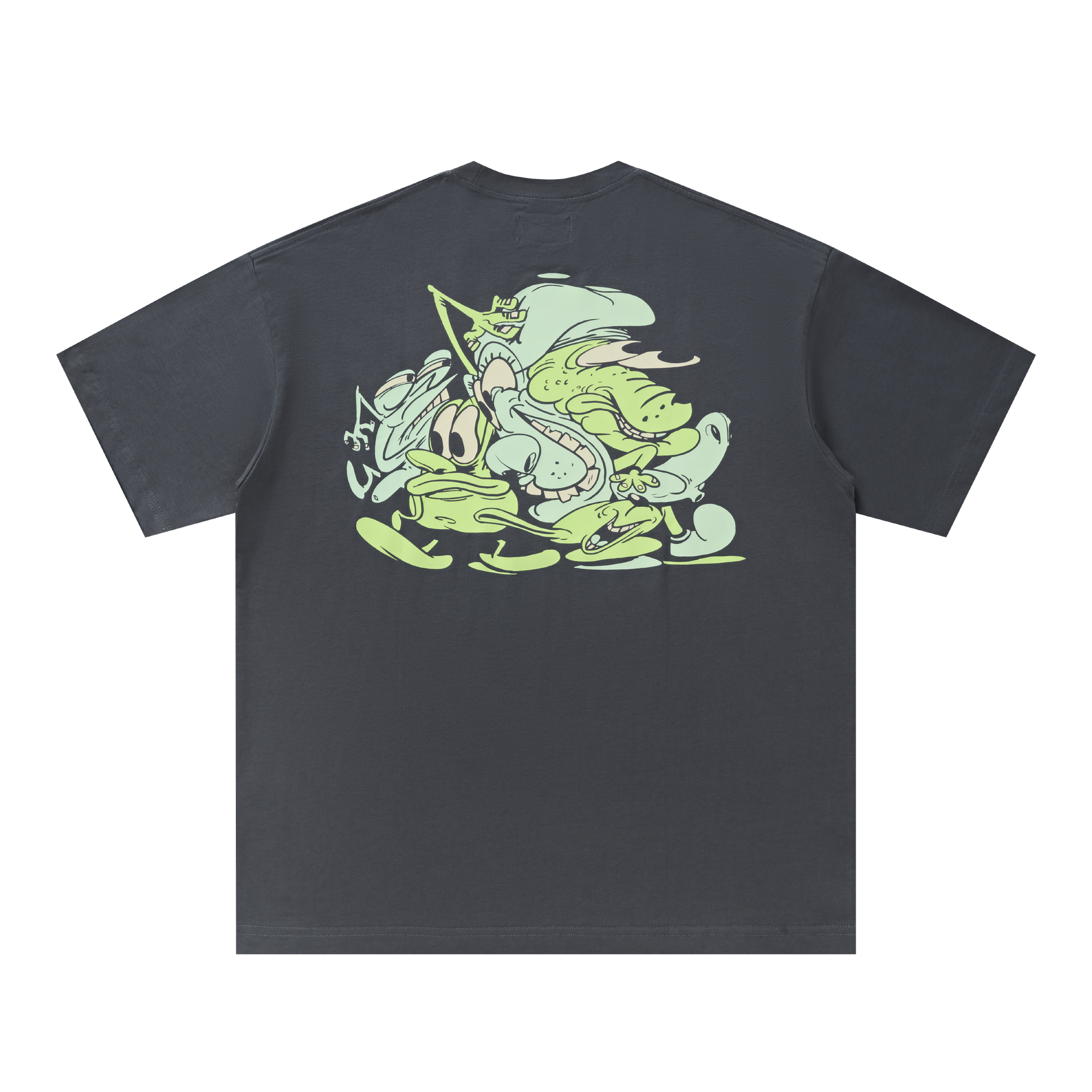 MASHED CREATURES TEE - GREEN BLUE